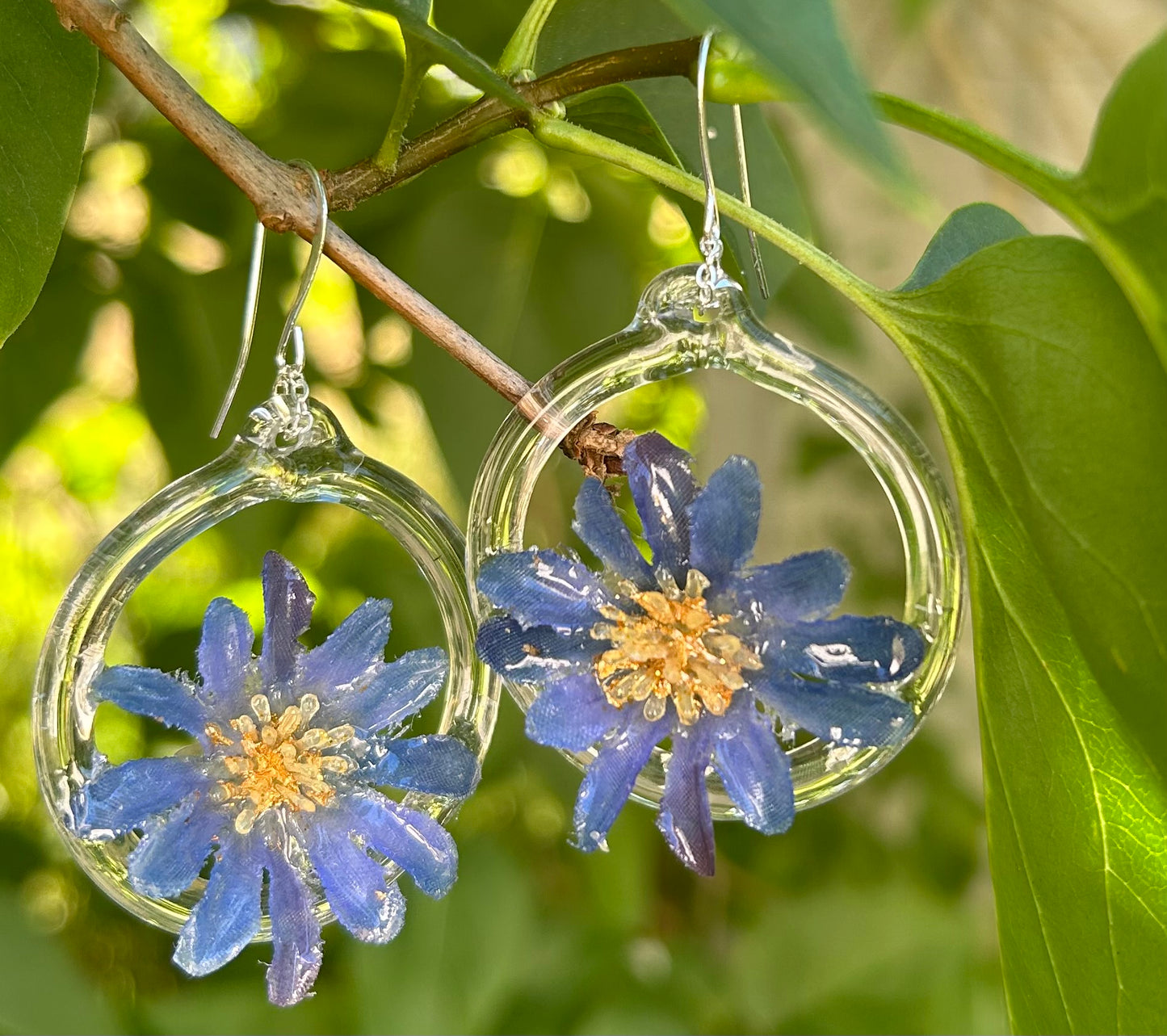 Chica Glass Hoops